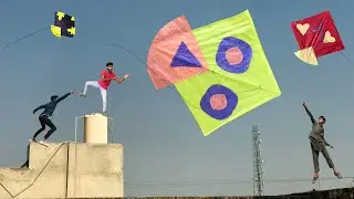 Big Kite Caught | kite Flying Challenge | Kite Cutting | gudda