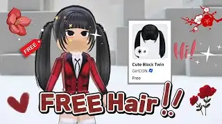 Hurry! NEW *FREE* Roblox Hair! How to get the Cute Black Twin Tails for 0 ROBUX 🫦