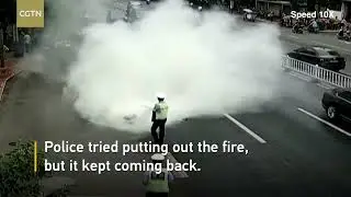 Electric Car Catches Fire While Driving | Elektrikli Ara&ccedil; Seyir Halinde Alev Aldı