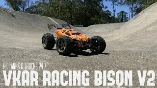 VKAR RACING BISON V2 Brushless Powerhouse - Bash/Flying Session - MASSIVE AIR!