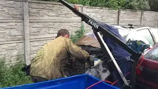Как снять двигатель. Самый быстрый способ снять двигатель.