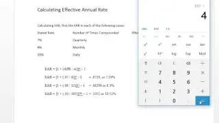 Finance Problem: Calculating Effective Annual Rate