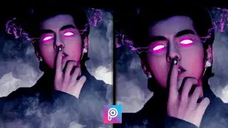 Quick Edit: Smoke Effect And Glowing Eye | Picsart Tutorial | Editing Bee