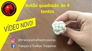 Botão quadrado de 4 tentos