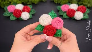 How to Make Glitter Foam Sheet Roses | Easy DIY Flowers