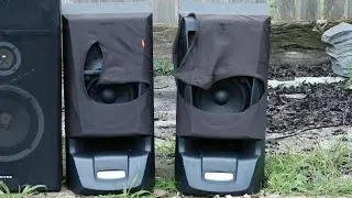Blow Out and Smash Sony Speakers