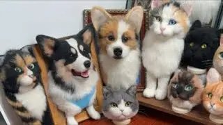 Needle felted Dog Tutorial for beginners. Revise your fur baby with wool 💖💖 #needlefelting #dog #diy