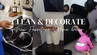 Decorate and Clean With Me | New Furniture | Living Room Refresh | House to Home Update