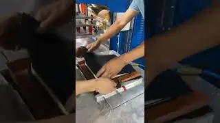 RF welding of leather cushions