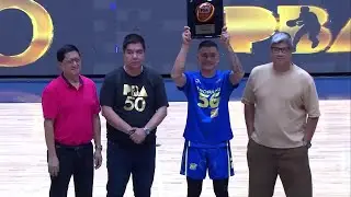 Jio Jalalon RECEIVES AWARD AFTER 500 CAREER STEALS | PBA Season 50 Philippine Cup
