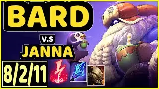 MOOPZ (BARD) vs JANNA - 8/2/11 KDA BOTTOM SUPPORT CHALLENGER GAMEPLAY - EUW