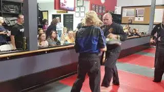 Sensei Melissa Hitting Pads at Power Weekend