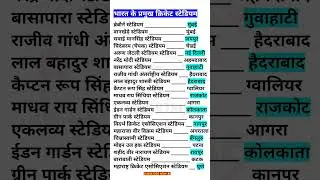 भारत के प्रमुख क्रिकेट स्टेडियम?cricket stadiumtopic | stadium question |new gk question #gk #rrb