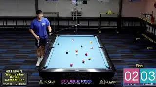 15 Oct 2025, Wednesday 8 Ball Weekly Tournament, Double Kiss Pool Hall Pattaya Thailand