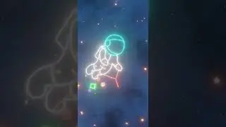 3Dloopmusicanimation EDM Космонавт с подарками #short #chill #music #edm #vibe #electric #dance #new