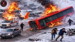 Most Unbelievable Winter Road Accidents Caught on Camera