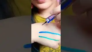 Best colourful liquid eyeliner👁5 Multicolour eyeliner/ Blue,silver,Black,yellow&golden#youtubeshort