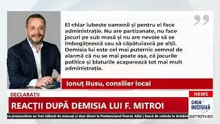 Reacții după demisia lui Florin Mitroi