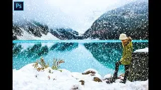 How to add snow falling effect in Photoshop Tutorial