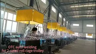 auto welding for 2 sided roll cage trolley