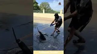 Opening a Manhole Cover Clearing Blocked Drainage with Precision #shorts