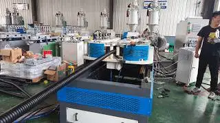 HDPE Double Wall Corrugated  DWC Pipe Making Machine / High Speed Model