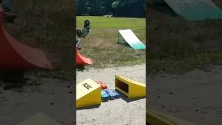 Huge back flip monster truck 3 tires only #rc #monstertruck  #freestyle