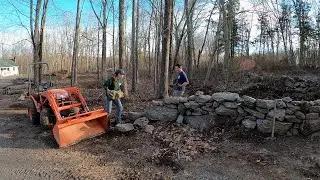 Stacking Rocks - Building a Rock Wall