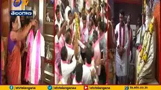Grand Welcome | to TRS Candidates at | Their Constituencies