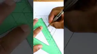 How to draw a 3D triangle figure on notebook || आसान चित्र || #shorts