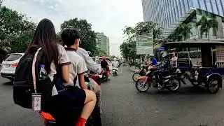EP 217: Everyday motorcycle ride in Phnom Penh, Cambodia, 4K/60p