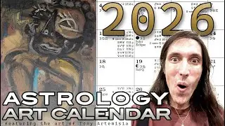 NOW PRINTING: The RASA LILA 2026 ASTROLOGY ART CALENDAR Featuring the Abstract Art of Tony Artemisia