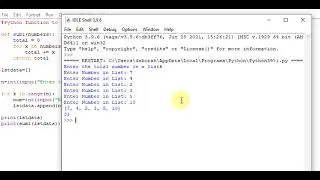Python function to sum all the numbers in a list.