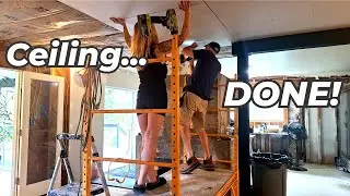 After Months of Exposed Rafters&hellip; We&rsquo;re FINALLY Putting the Ceiling Back! Ep. 9