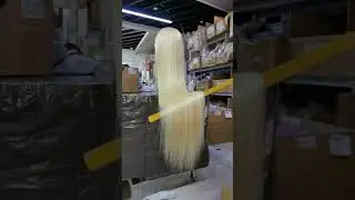 customized 42inch 613 blonde lace front wig human hair #humanhairwigs #613blondehair #brazilian