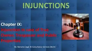 Injunction  IX  Against true Owner  Trespasser  Public property
