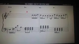 Not with me (Victoria ) Piano noter ackord Gm