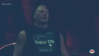 Brock Lesnar destroy Seth Rollins's car.