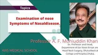 Examination of nose Symptoms of Nasaldisease.