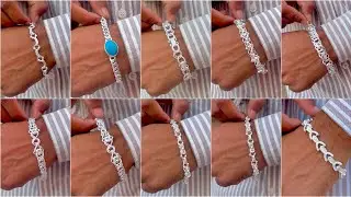 New Trendy Silver Bracelet For Men's 😍 | Latest Bracelets Design #2025 #silver #bracelets #like #1k