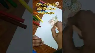 Cute owl drawing | Doms 20rs Miniz plastic crayons🦉