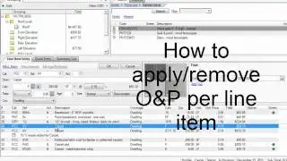 Xactimate - Global apply-remove of O&P per trade