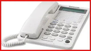 Panasonic 2-Line Integrated Corded Telephone System with 16-Digit LCD, Speakerphone, Clock, Hearing
