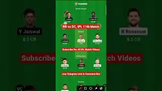 RR vs DC Dream11 Prediction Today Match | Rajasthan vs Delhi | RR vs DC Dream11 Team | RR vs DC |
