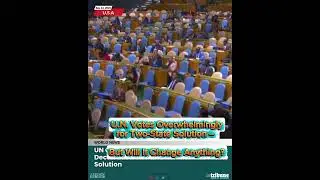 U.N. Votes Overwhelmingly for Two-State Solution &ndash; But Will It Change Anything?&rdquo;