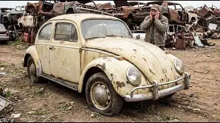 ASMR Car Restoration | 1961 Volkswagen Beetle Type 1 Full Rebuild from Disrepair to Looking New