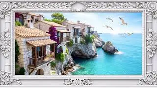 Relaxing 4K TV Art: 2 HOUR Slideshow of Framed Village Paintings | Ambient Background