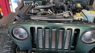 Jeep TJ 4.0 turbo kit first start.