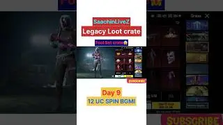 Legacy Loot crate opening 😱 Day 9 SPIN 12 UC SPIN BGMI 😱 #crateopening #bgmi #pubgmobile #pubg