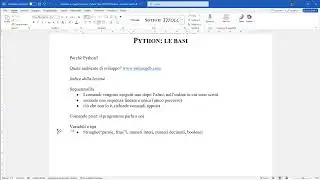 Informatica - Programmazione con Python (1): le basi